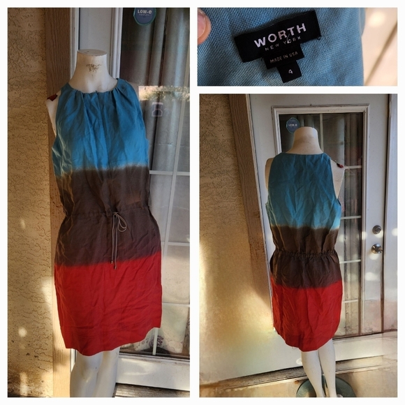 WORTH NEW‎ YORK THREE BEAUTIFUL GRADIENT COLORS DRESS - Picture 1 of 4
